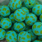 50pcs 15mm Cute Duck Print Silicone Beads Multi Base Design 6
