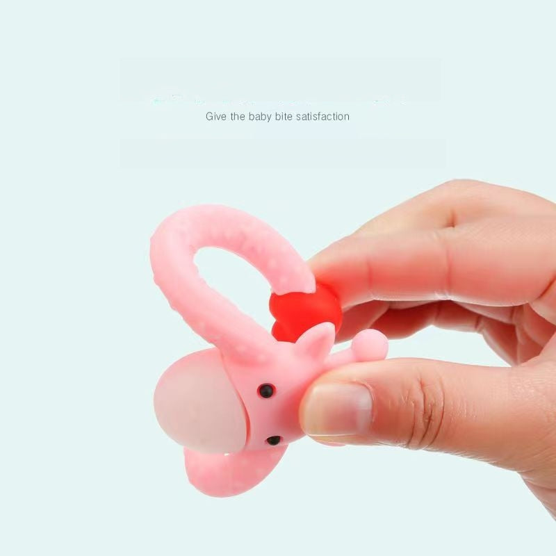 Cartoon Round Deer Silicone Teething Toy for Baby 4