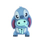 20Pcs Silicone 3D Focal Beads Blue Alien Character Large Ears Various Poses 19