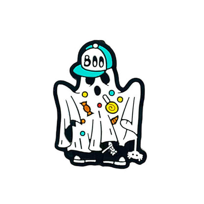 Silicone Focal Beads Boo Hat Candy Ghost Halloween Design