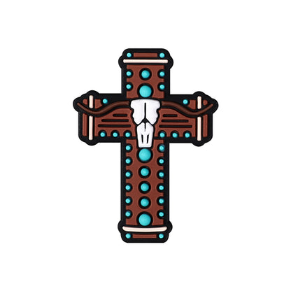 Silicone Focal Beads Jesus Faith Cross With Religious Text Designs 14