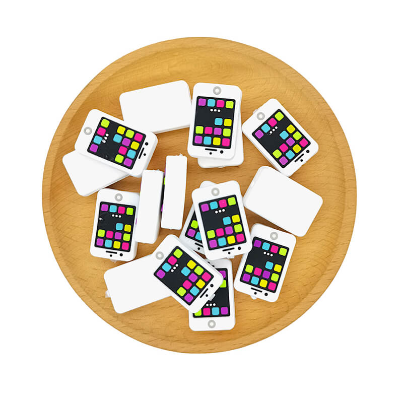 Silicone 3D Focal Beads Phone Design Front Display and Button Detail 2