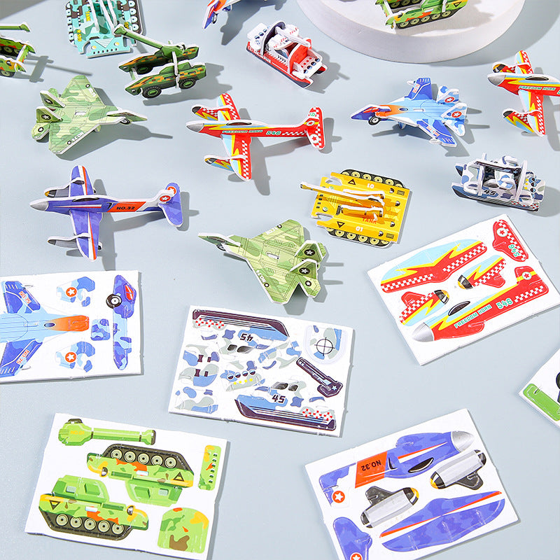Military Vehicle 3D Puzzle Toy Paper Craft Educational Set 10pcs 2
