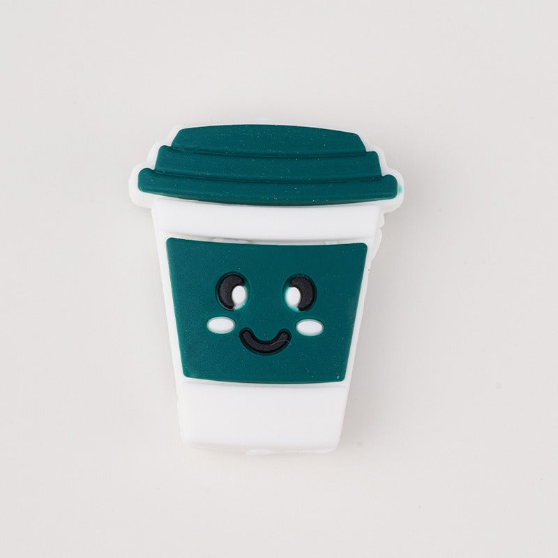20pcs Silicone Focal Beads Smile Cup Front Facing Design 3