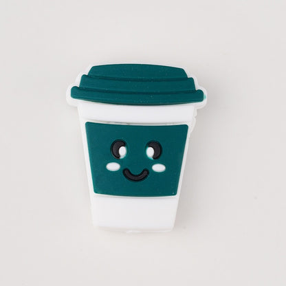 20pcs Silicone Focal Beads Smile Cup Front Facing Design 3