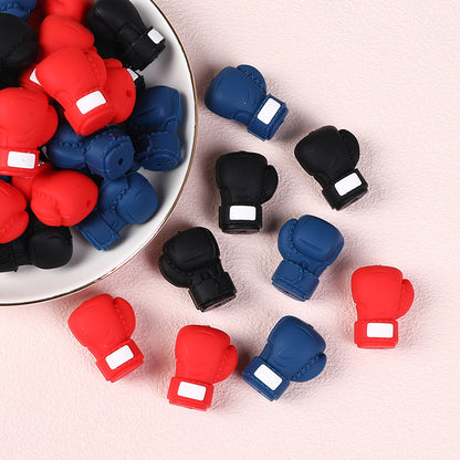 20Pcs Silicone 3D Focal Beads Boxing Gloves Front Facing