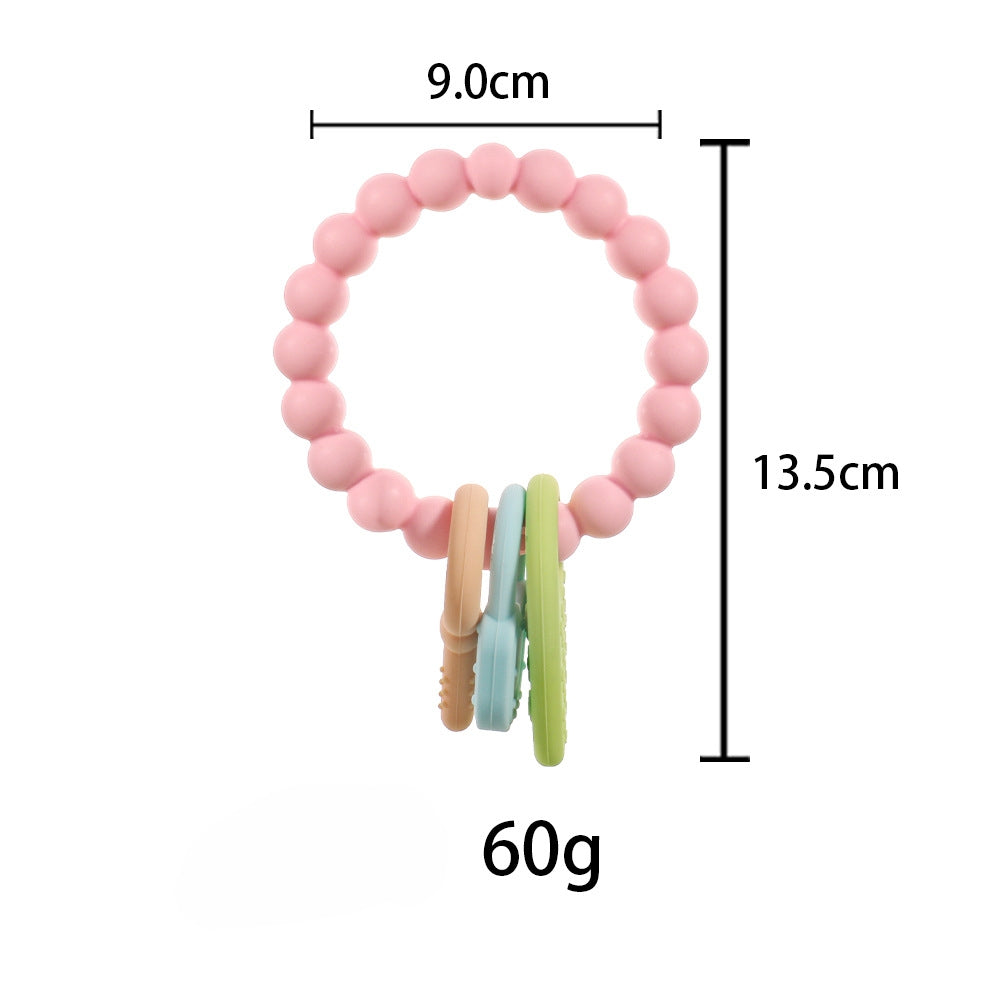 Silicone Teething Bracelet Baby Teether Toy Set of 6 3