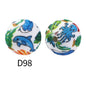 50pcs 15mm Rhombus Printed Silicone Beads Colorful Design 58