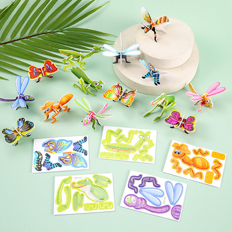 DIY Insect 3D Puzzle Educational Paper Toy for Kids 10pcs 5