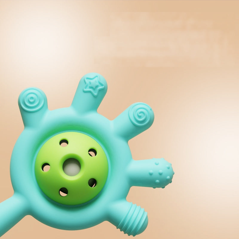 Silicone Baby Teething Toy Palm Ringing Teether for Infant 4