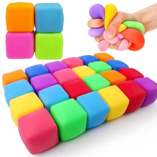 TPR Slow Rebound Stress Relief Sensory Squishy Cube Toy 3cm