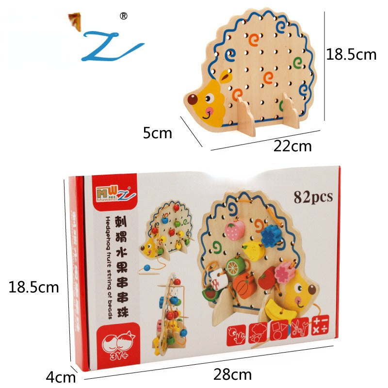Wooden Hedgehog Montessori Toys Fine Motor Skills for Toddlers 4