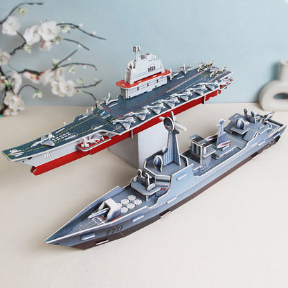 Paper 3D Puzzle Montessori Toys Aircraft Carrier Educational Toy 2