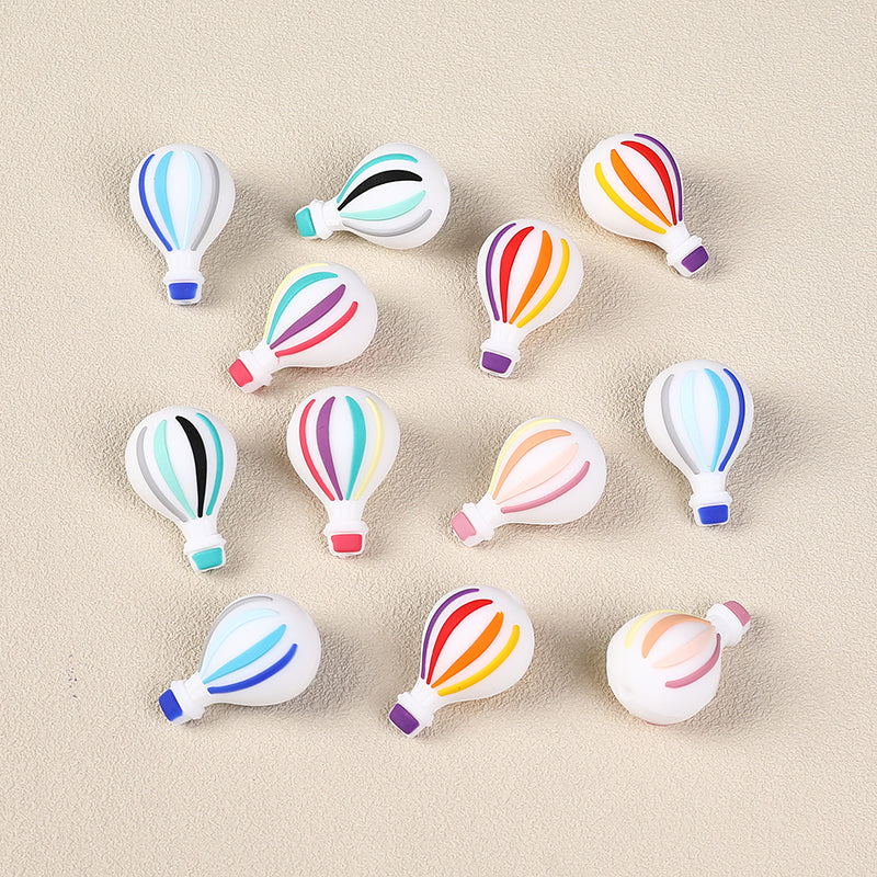 20Pcs Silicone 3D Focal Beads Hot Air Balloon Layered Wings 4