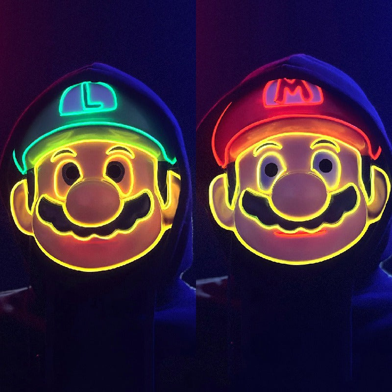 Mario LED Light Up Mask Party Favor Plastic