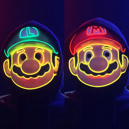 Mario LED Light Up Mask Party Favor Plastic