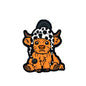 Silicone Focal Beads Highland Cow Baby Wearing Hat Front Facing