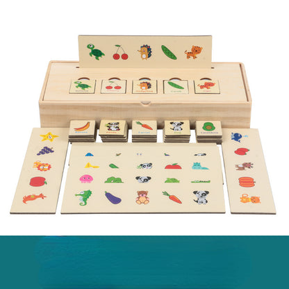 Wooden Montessori Toys Knowledge Classification Box Educational Toy 5