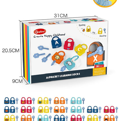 Educational Montessori Toys Alphanumeric Unlock Puzzle for Kids 4