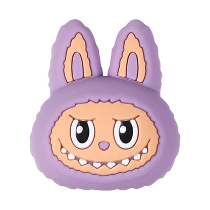 20Pcs Silicone 3D Focal Beads Bunny Character Face with Long Ears 13
