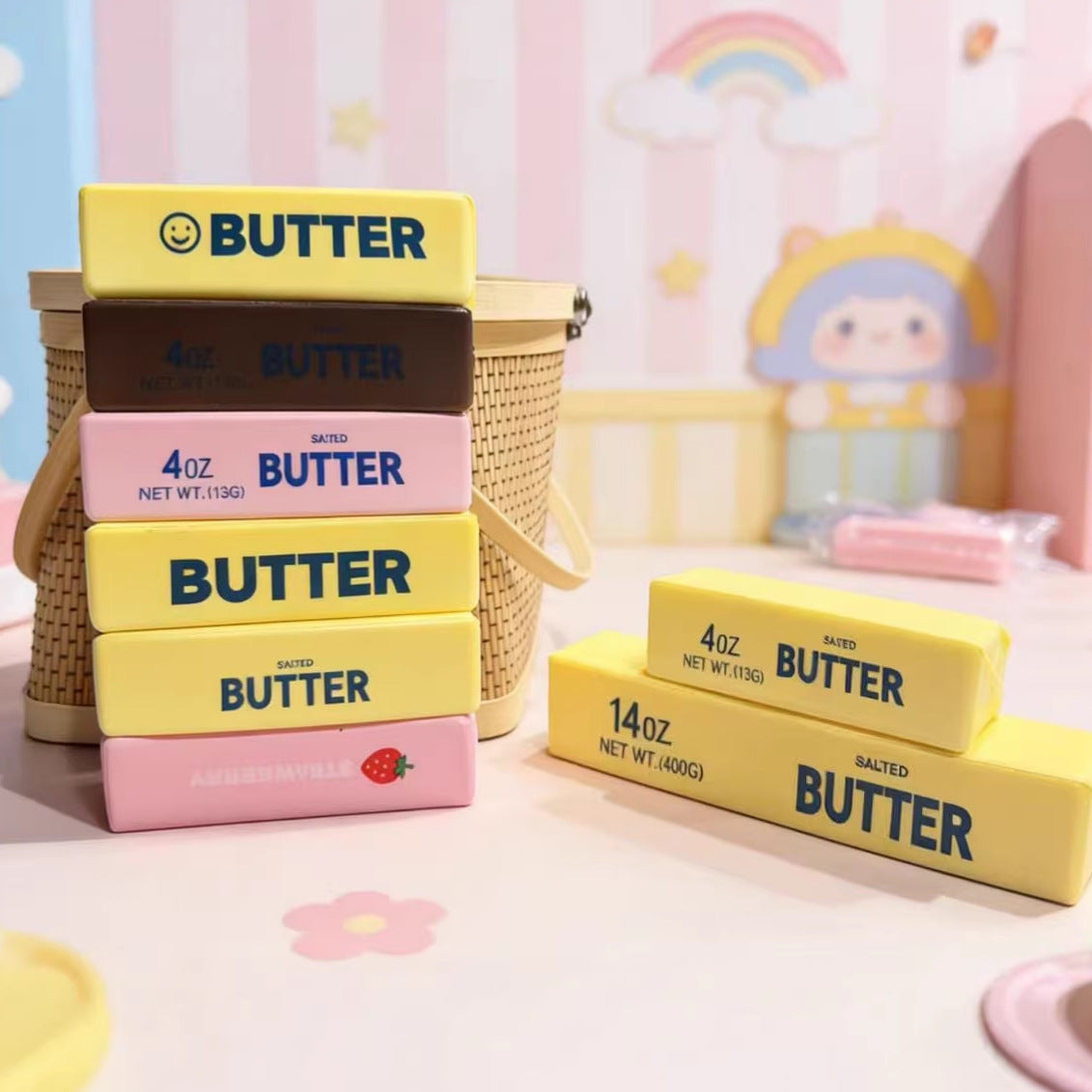 Soft Slow Rebound Butter Stick Squishy Toy Sensory Stress Relief