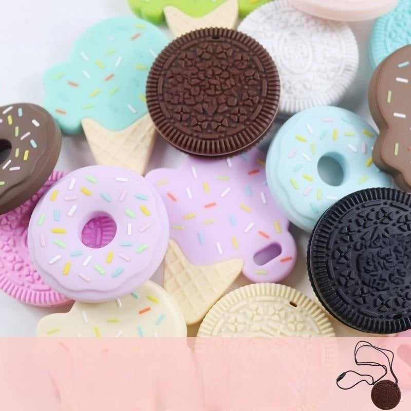 Silicone Baby Teething Toys Snack Shape Set 10 Pcs