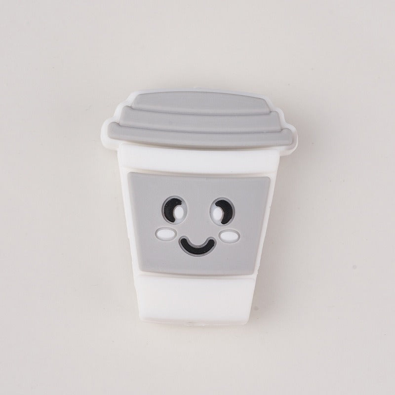 20pcs Silicone Focal Beads Smile Cup Front Facing Design 6