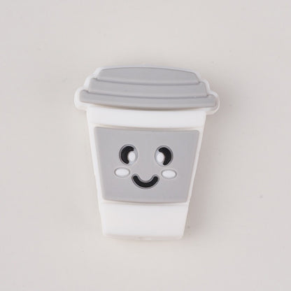 20pcs Silicone Focal Beads Smile Cup Front Facing Design 6