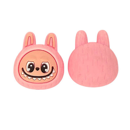 20Pcs Silicone 3D Focal Beads Cute Animal Head With Ears Detail 3