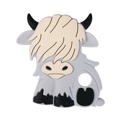 Silicone Highland Cow Teething Toy for Baby