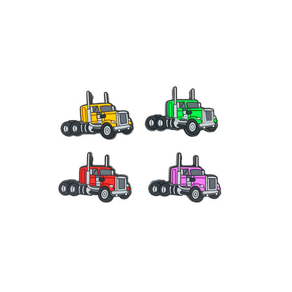 Four Color Silicone Focal Beads Light Truck Side Profile