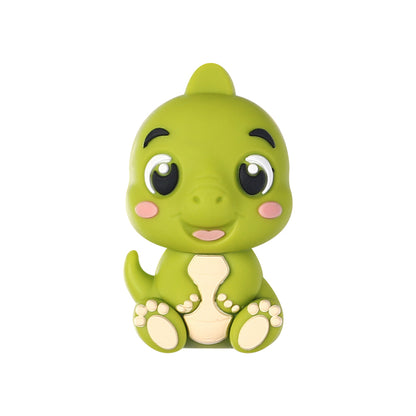 20Pcs Silicone 3D Focal Beads Cartoon Dinosaur Front Facing 12