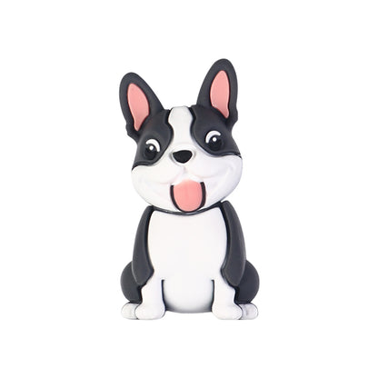 20Pcs Silicone 3D Focal Beads Cute Puppy Sitting Pose 12
