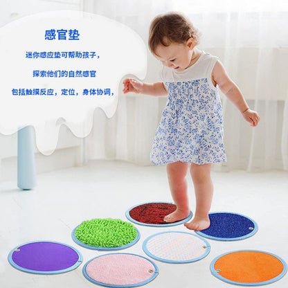Sensory Texture Circle Mats for Autism Sensory Play 22cm 4