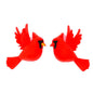 Silicone 3D Focal Beads Red Pointed Bird Wings Spread