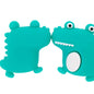 Silicone 3D Focal Beads Cyan Little Dinosaur Cutout Center