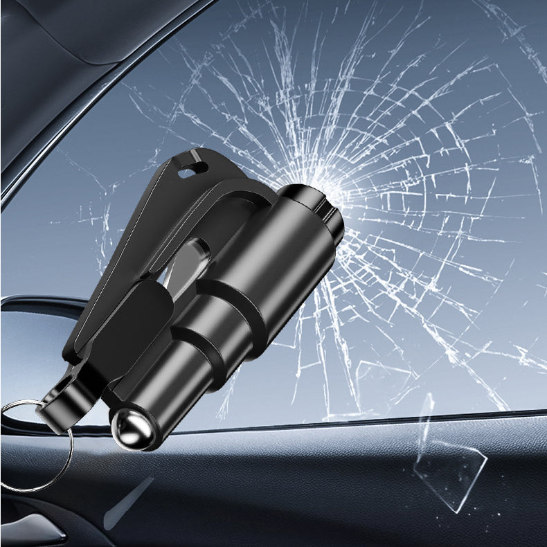 3 in 1 Window Breaker Seatbelt Cutter Whistle Self Defense Keychain 2