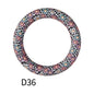 65mm Printed Silicone Beads Ring Shape Printed Design 42