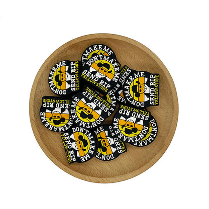 20pcs Silicone Focal Beads Don't Make Me Send RIP Yellow Stone Text Design 2