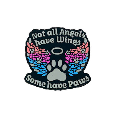 Silicone Focal Beads Not All Angels Have Wings Some Have Paws Wing Design