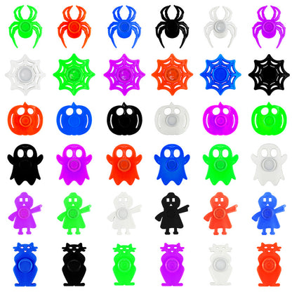 Plastic Halloween Fidget Spinner Party Toy Pumpkin Ghost Spider 6