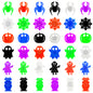 Plastic Halloween Fidget Spinner Party Toy Pumpkin Ghost Spider 6