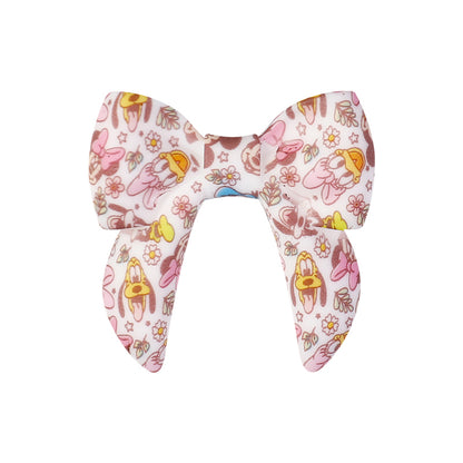 10Pcs Silicone 3D Focal Beads Colorful Bow Printed Shape 20