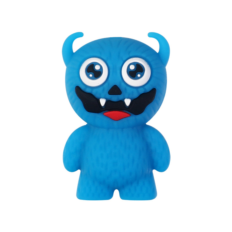 20Pcs Silicone 3D Focal Beads Cute Little Monster Various Colors 18