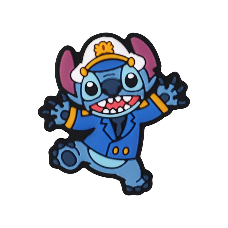 20Pcs Silicone Focal Beads Blue Alien Character Large Ears Variety 11