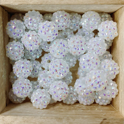 50pcs 14mm Rhinestone Beads Sparkling Decorative Beads 13