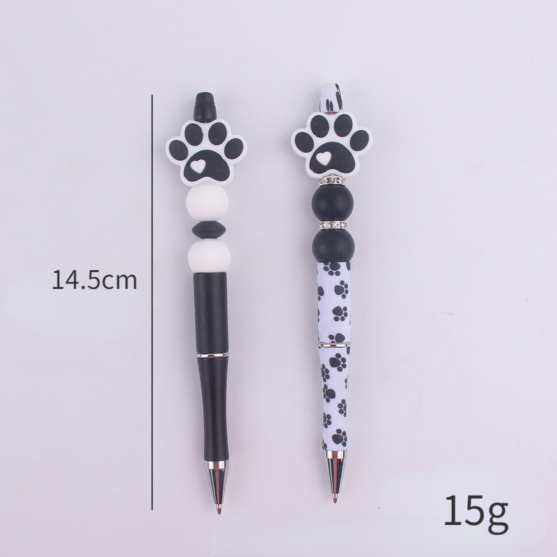 Dog Claw Silicone Beaded Pens Ballpoint Writing Office School Supplies 5