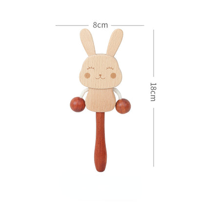 Wooden Rattle Drum Handbell Kids Musical Instrument Toy 11