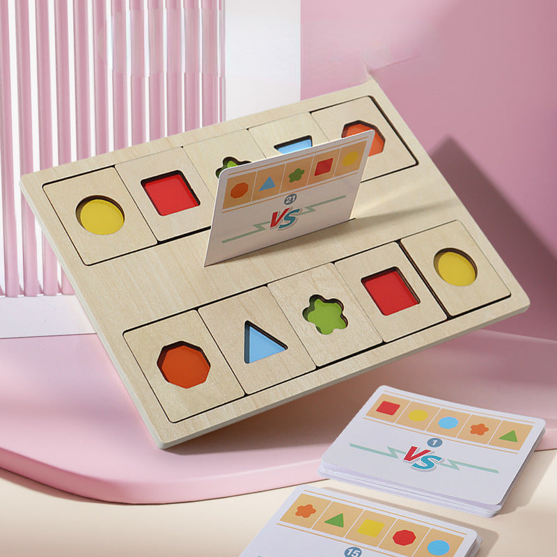 Wooden Montessori Toys Geometric Shape Pairing for Kids 2