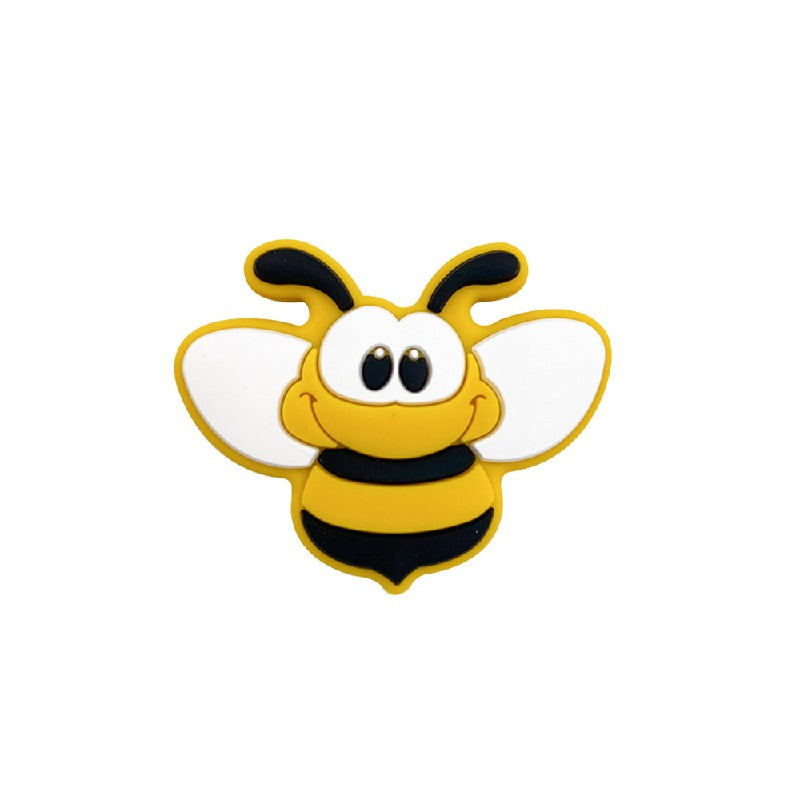 20pcs Silicone Focal Beads Bee Character Front Facing 8